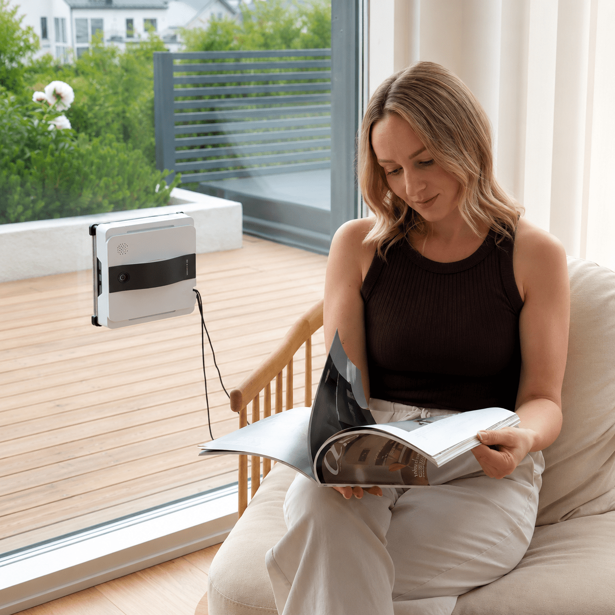 Professional Window cleaning robot HESTER M3 PRO Extra Clean with AI navigation & Corner Cleaning for Windows, Mirrors & Tiles - Hester