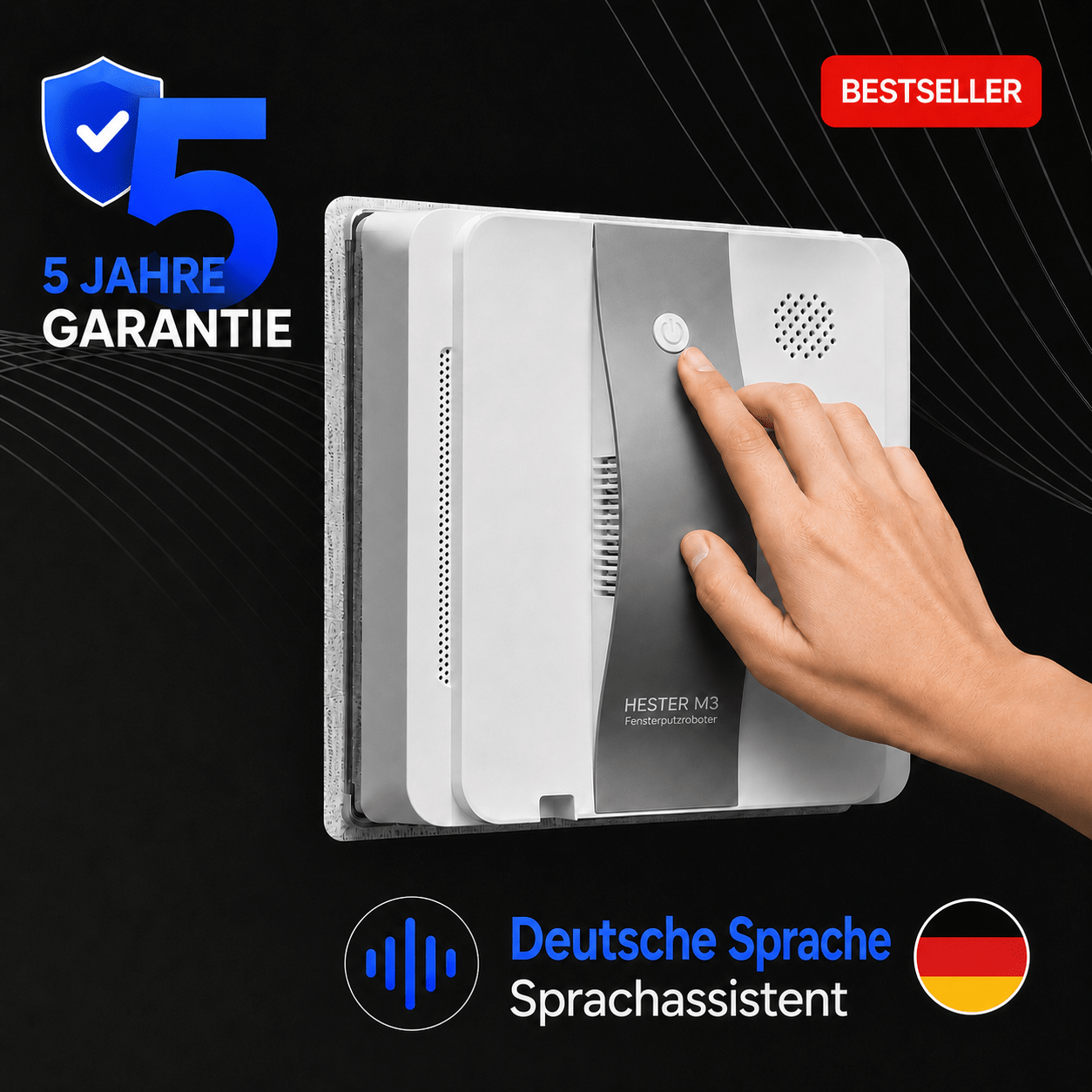 Für alle Fenstertypen Fensterputzroboter HESTER M3 PRO Extra Clean - Hester