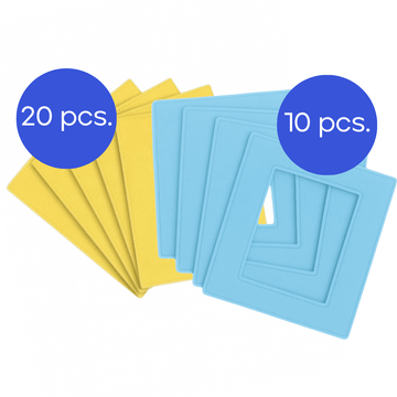 HESTER M3 cloth set: 20 cleaning cloths and 10 polishing cloths. - Hester